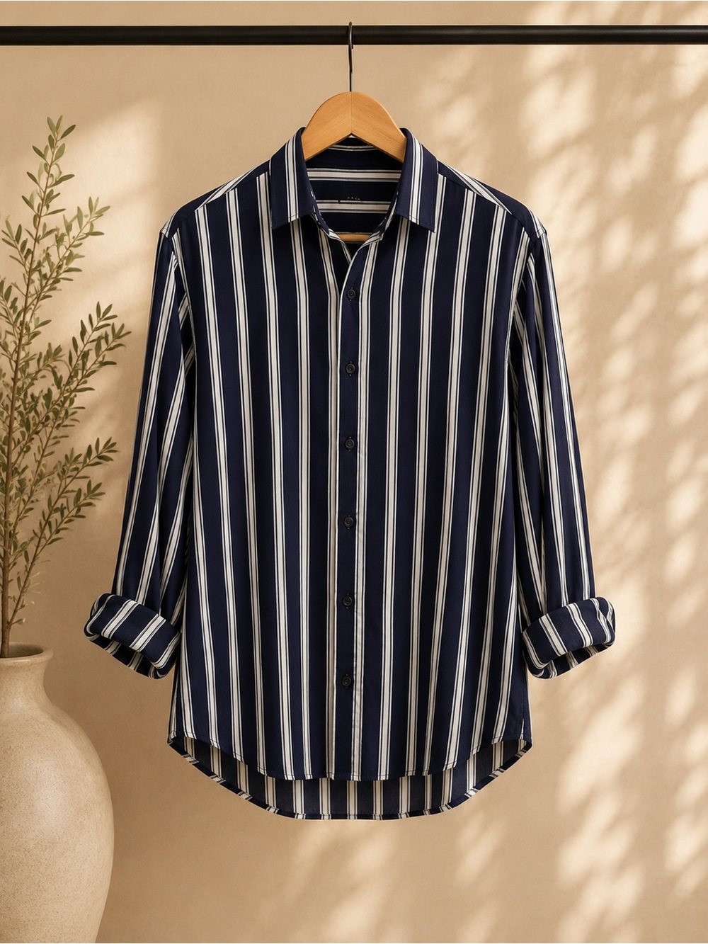 Zara blue striped button up